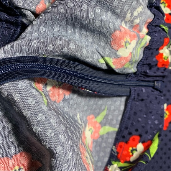 JILL Jill Stuart XS Blue Louise Midnight Floral Wide Leg  high waisted  Pants - Picture 11 of 12